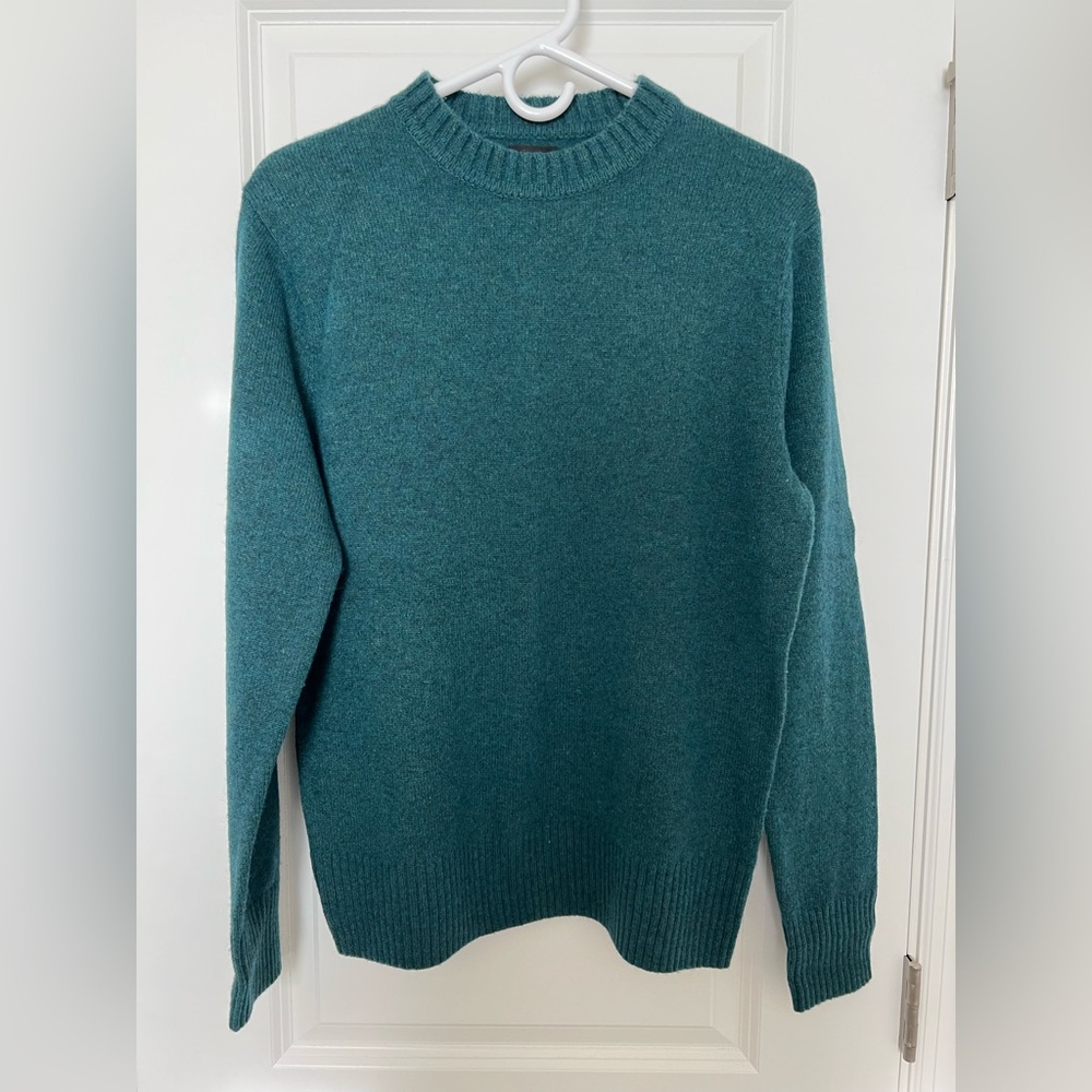 J.Crew Green Wool Blend Crewneck Sweater